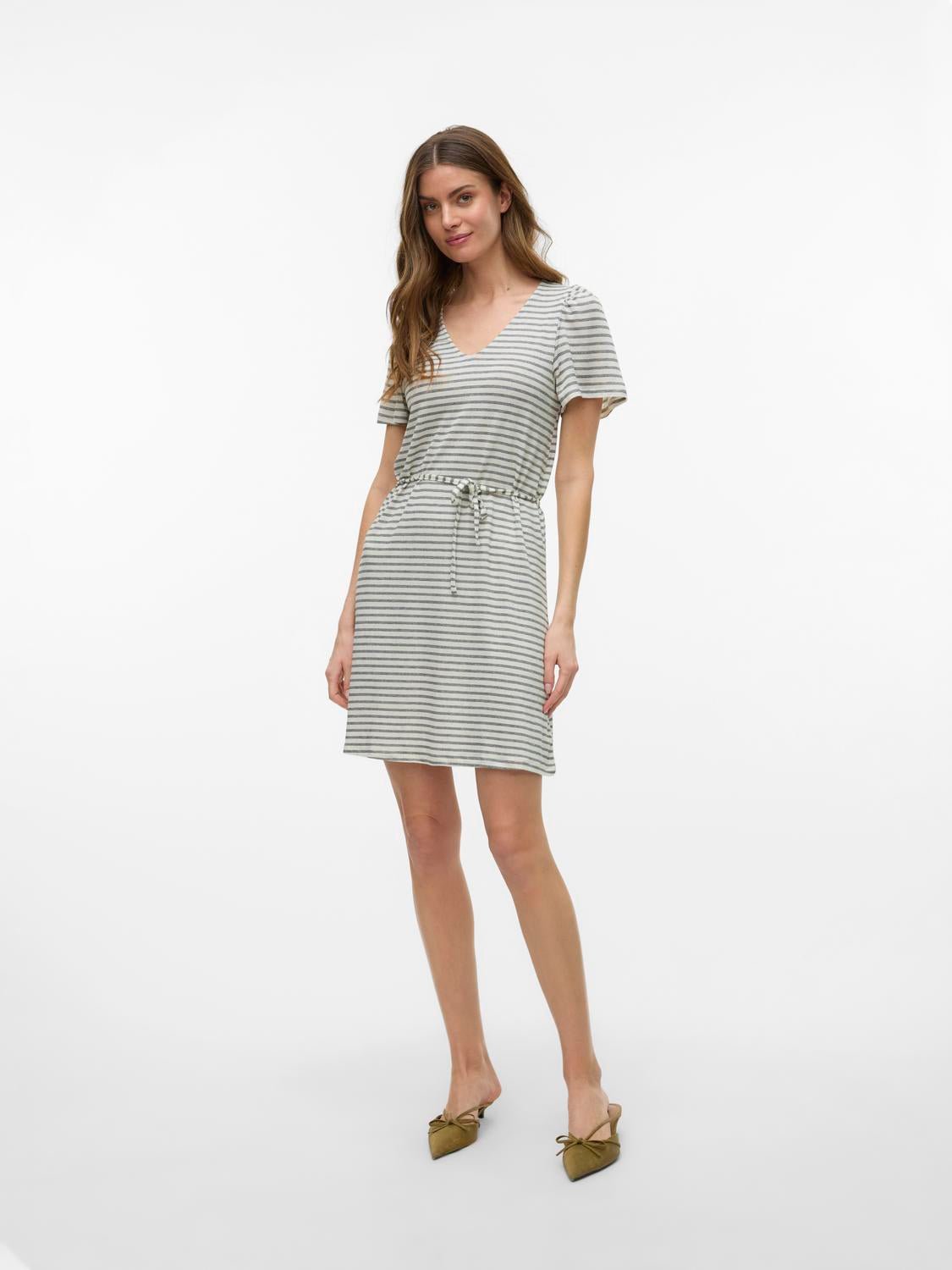 VMGINA Short Dress - Oatmeal - VERO MODA & VILA Bergvik